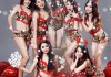 广州男篮茗星啦啦队红艳圣诞写真：赛场下的柔情与热力绽放
